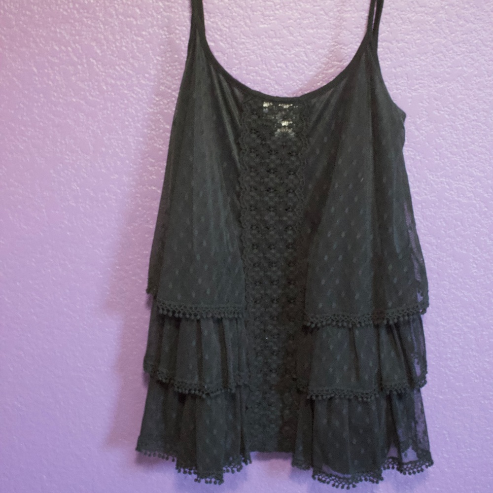 Black Lace Tank Top